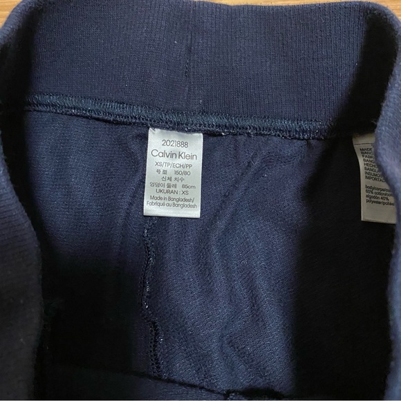 Calvin Klein pajama set size XS navy blue white cotton blend jogger long sleeve - Picture 13 of 14